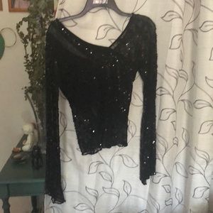 Caché Sequin Evening Top
